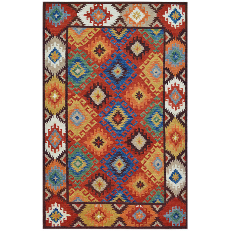 Bakero Handmade Kilim Wool Red/Yellow/Blue Rug & Reviews Wayfair.co.uk